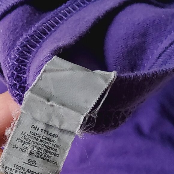 Next Level Dallas Floral Cotton  T-Shirt Purple - Picture 5 of 6